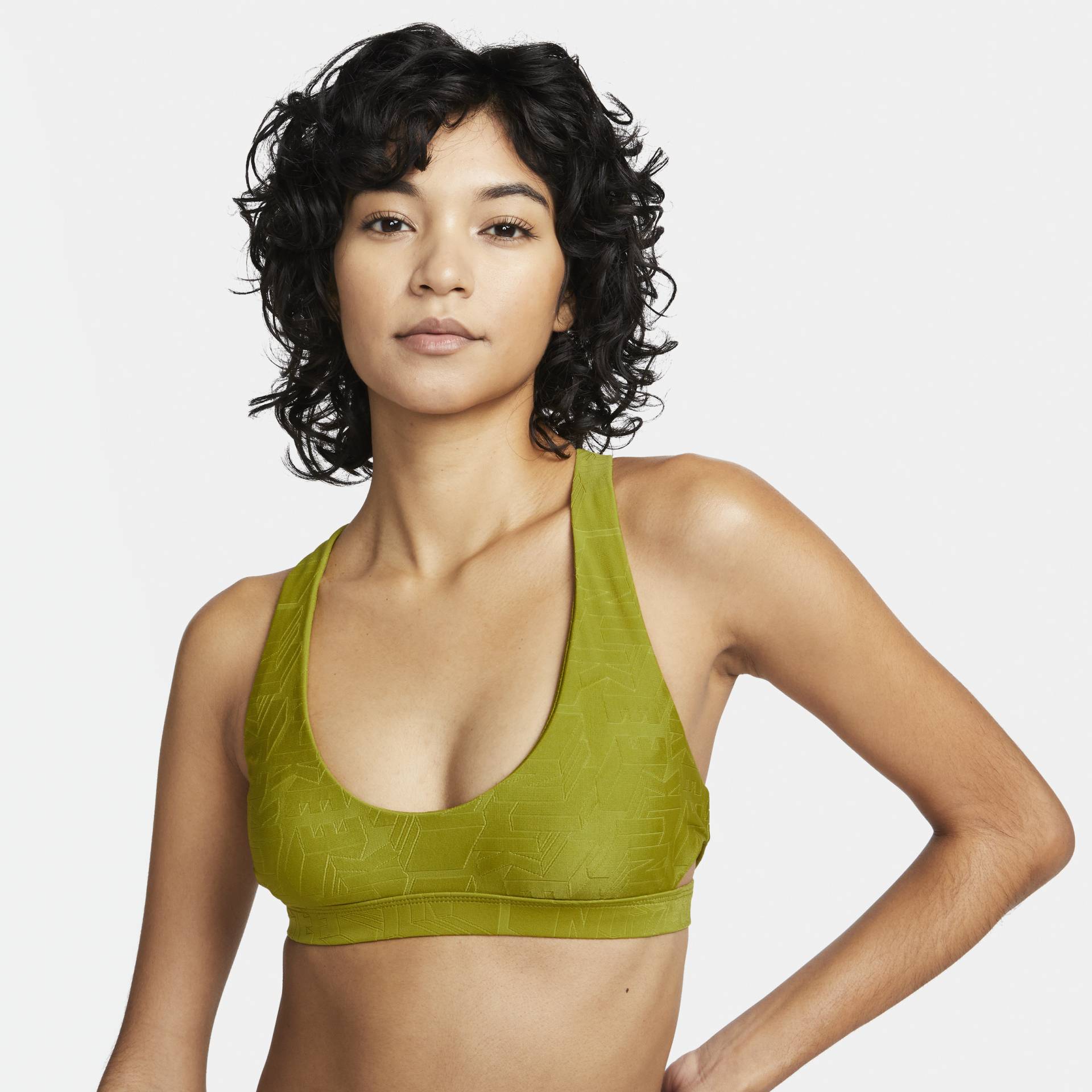 Nike Bikini-Schwimmoberteil mit Ausschnitt für Damen - Grün von Nike