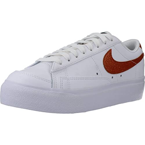 Nike Blazer Low Platform - 9/40.5, White Metallic Copper Blac von Nike