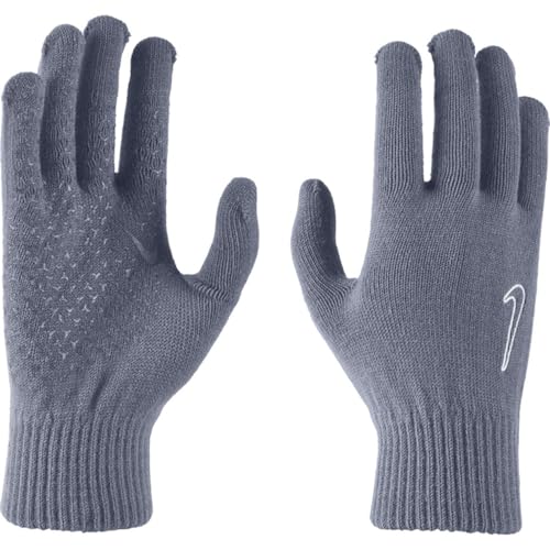 Nike CW1037-461 Thermo-Handschuhe Knit Tech & Grip Handschuhe 2.0, Aschen Schiefer/Assian Schiefer/Weiß, S/M von Nike