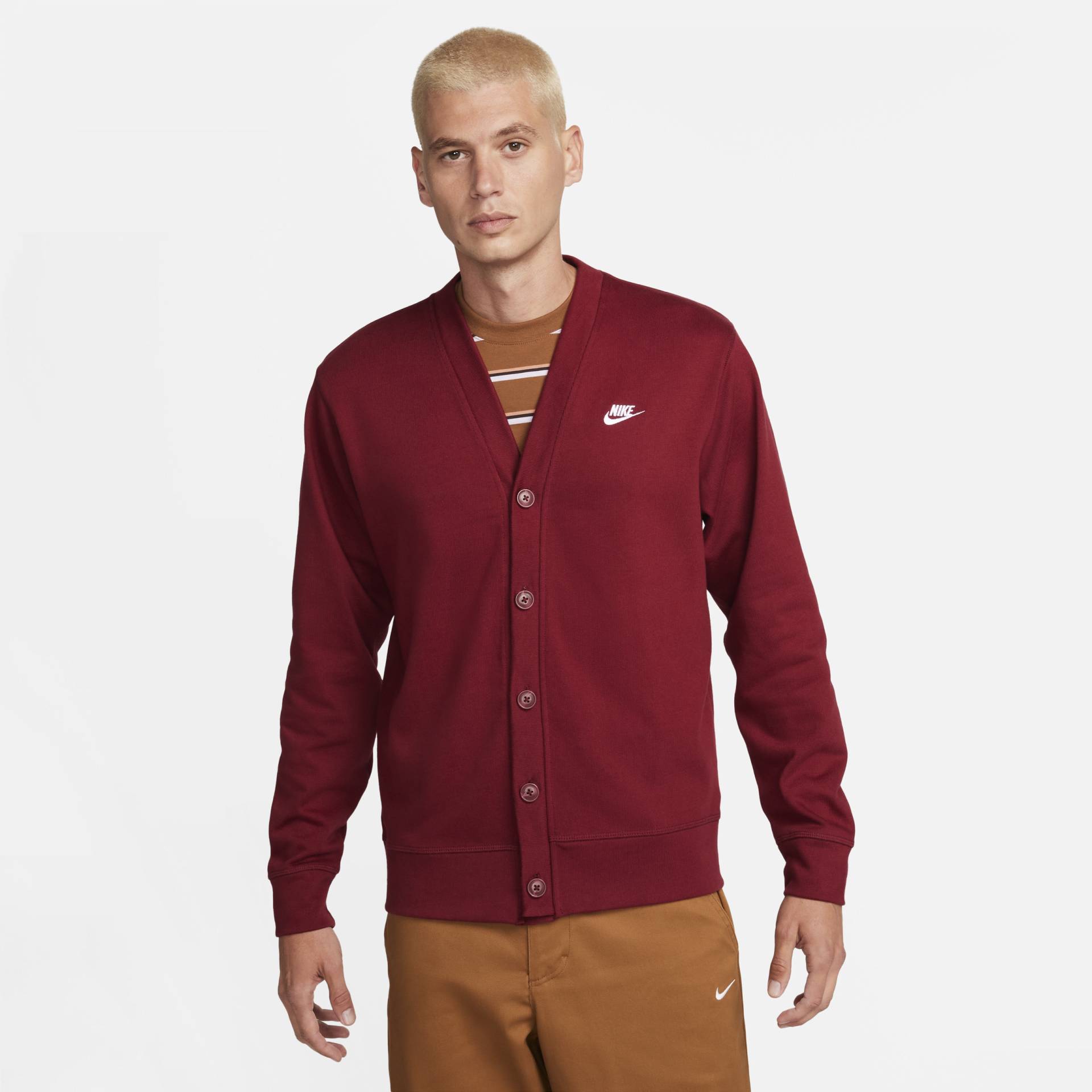 Nike Club Fairway-Strickjacke für Herren - Rot von Nike