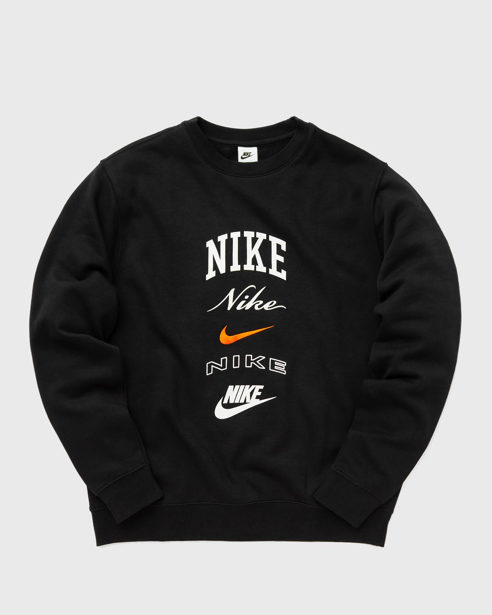 Nike Club Fleece Long-Sleeve Crew-Neck Sweatshirt men Sweatshirts black in Größe:S von Nike