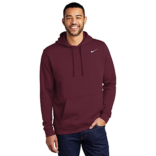 Nike Club Fleece Pullover Hoodie Dark Maroon von Nike