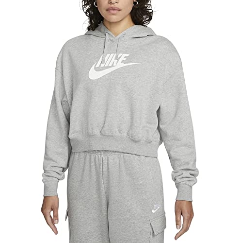 Nike Club GX Crop Women Hoody (M, Dark Grey Heather) von Nike