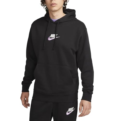 Nike Club Hoody Kapuzenpullover (DE/NL/SE/PL, Alphanumerisch, M, Regular, Regular, Black) von Nike