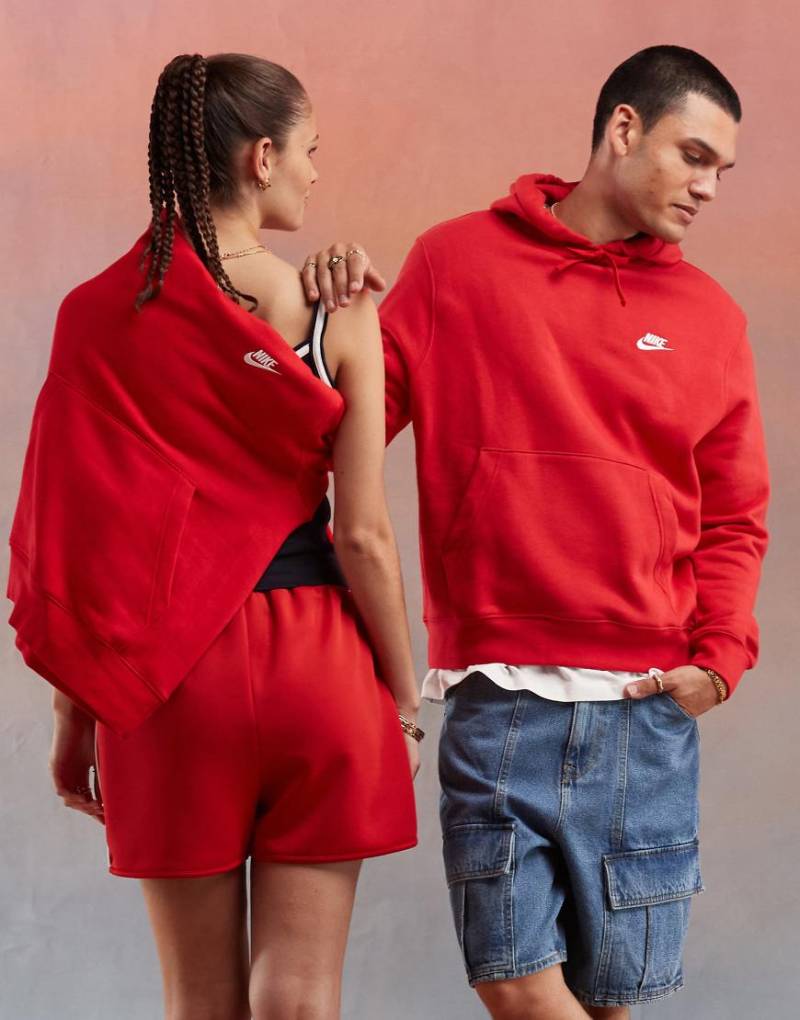 Nike - Club - Kapuzenpullover in Rot von Nike