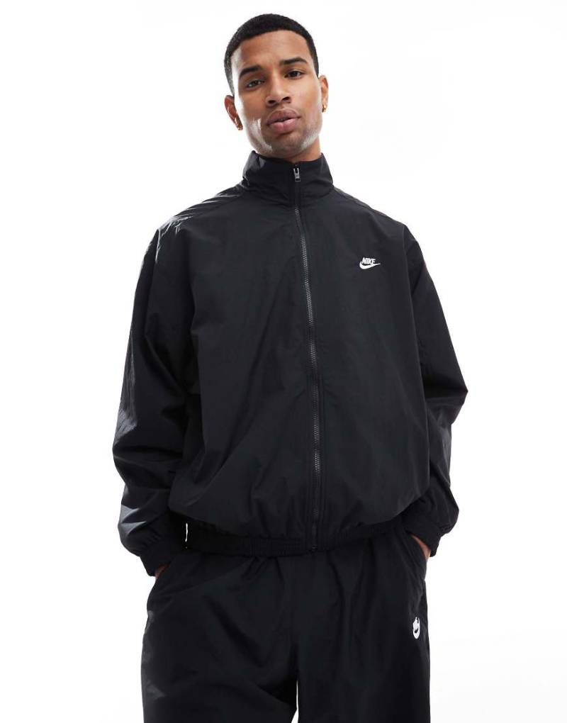 Nike Club - Oversize-Trainingsjacke in Schwarz von Nike