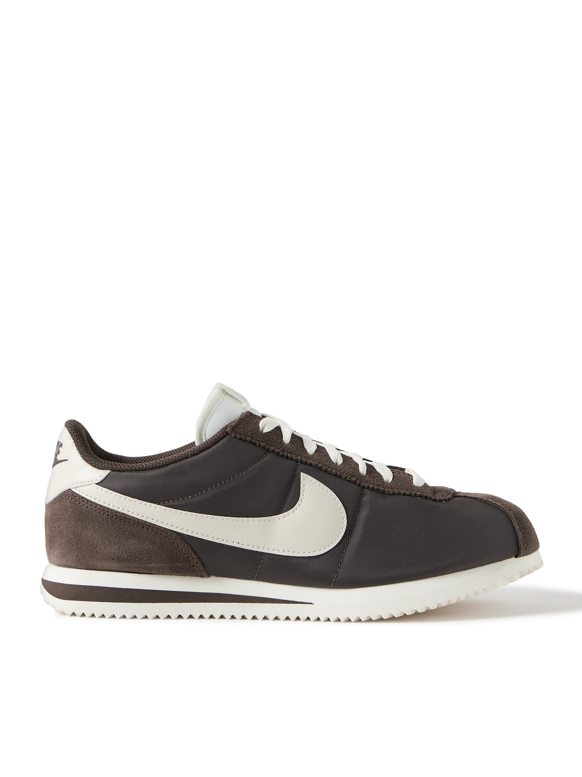 Nike - Cortez Suede and Leather-Trimmed Shell Sneakers - Men - Brown - US 12 von Nike