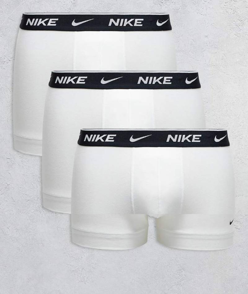 Nike - Cotton Stretch - 3er-Pack enge Boxershorts aus Baumwolle in Weiß mit Stretchanteil von Nike