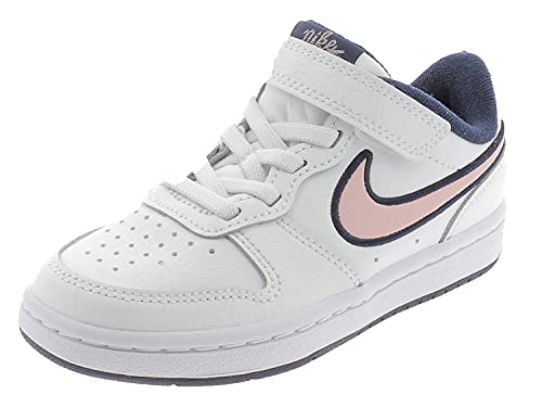 Nike Court Borough Low 2 Se Basketballschuh, Weiß Rosa Blau, 27.5 EU von Nike