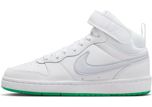 Nike Court Borough Mid 2 (Gs) Three Quarter High Schuhe, White/Football Grey-Stadium Green, 35.5 EU von Nike