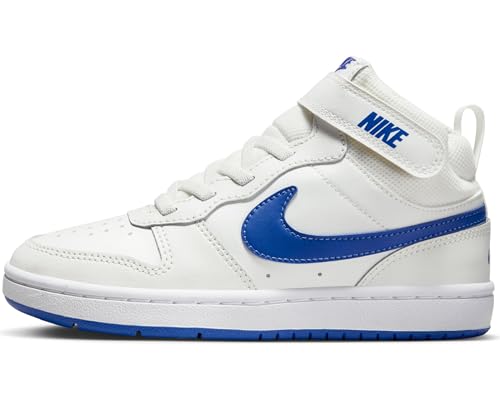 Nike Jungen Unisex Kinder Court Borough Mid 2 Babys und Kleinkinder Schuh, Summit White Hyper Royal White, 23.5 EU von Nike