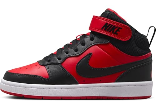 Nike Court Borough Mid 2 Gs Sneaker, University Red Black White, 37.5 EU Nike Court Borough Mid 2 Gs Sneaker, University Red Black White, 37.5 EU von Nike
