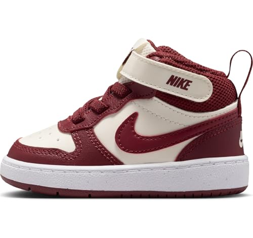 Nike Court Borough Mid 2 jüngere Kinder Schuh, Soft Pearl/Dark Team Red, 33.5 EU von Nike