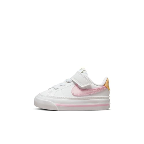Nike Court Legacy Sneaker, White/Pink Foam-Sesame-Honeydew, 21 EU von Nike