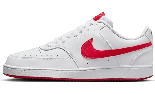 Nike Herren Court Vision LO NN ESS Sneaker, White/University Red, 46 EU von Nike