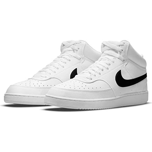 Nike Court Vision Mid NextNature Sneaker Trainer Schuhe (White/Black, EU Schuhgrößensystem, Erwachsene, Numerisch, M, 44) von Nike