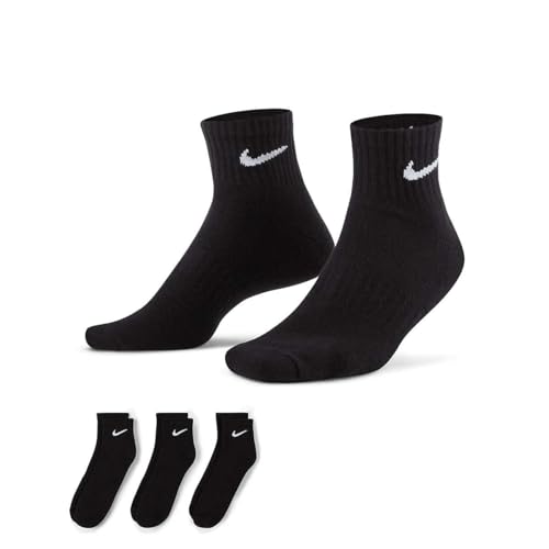 Nike Cushioned Crew Socks Socken 3er Pack (DE/NL/SE/PL, Numerisch, 42, 46, Regular, Regular, Black/White) von Nike