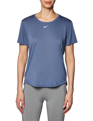 Nike DD0638-491 W NK ONE DF SS STD TOP T-Shirt Damen DIFFUSED Blue/White Größe S von Nike