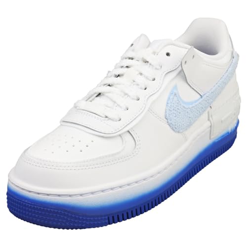 Nike Damen Air Force 1 Shadow White/Royal Tint-Racer Blue (FJ4567 100), Weiß/Rennfahrer Blau-blau Tint-pink Zauber, 41 EU von Nike