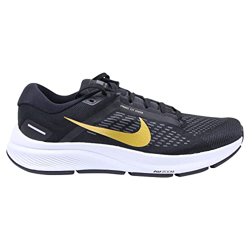 Nike Damen W Air Zoom Structure 24 Sneaker, Black MTLC Gold Coin Anthr, 37.5 EU von Nike