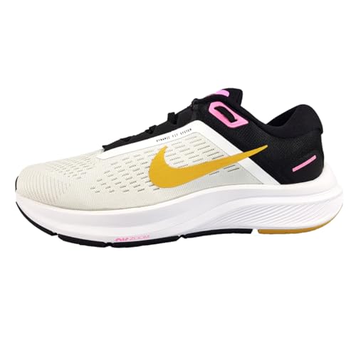 Nike Damen Air Zoom Structure 24 Sneaker, Weiß Weizen Goldschwarz Pink Zauber, 39 EU von Nike
