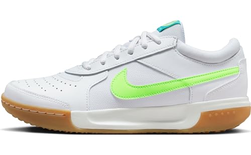 Nike Damen Court Air Zoom Lite 3 Sneaker, White/Lime Blast-Teal Nebula, 36.5 EU von Nike