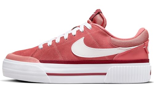 Nike Damen Court Legacy Lift Sneaker, Adobe/White-Team Red-Dragon Re, 36.5 EU von Nike