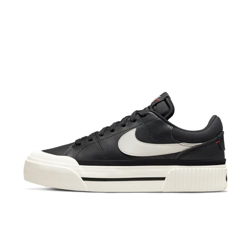 Nike Damen Court Legacy Lift Sneaker, Black/SAIL-White-Team ORANGE, 36 EU von Nike