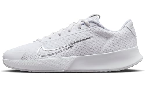 Nike Damen Court Vapor LITE 2 Sneaker, White/metallic Silver-Pure Platinum, 39 EU von Nike