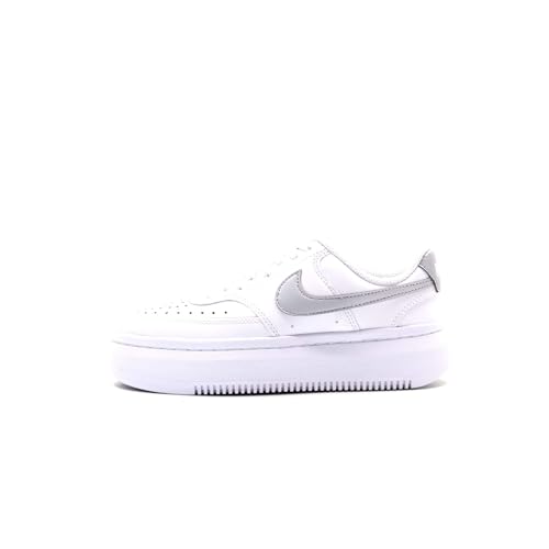 Nike Damen Court Vision Alta Leather Sneaker, Weiß/MTLC Platin-Summit weiß, 38.5 EU von NIKE