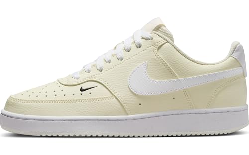 NIKE Damen Court Vision Low Next Nature Sneaker, White/Pale Ivory-Black, 40 EU von NIKE