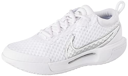 Nike Damen Nikecourt Zoom Pro Tennis Shoes, White/Metallic Silver, 44.5 EU von Nike