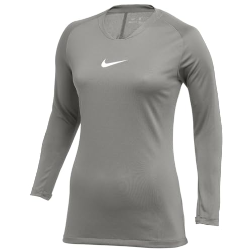 Nike Damen Dri-FIT Park First Layer T-Shirt, Pewter Grey White, S Nike Damen Dri-FIT Park First Layer T-Shirt, Pewter Grey White, S von Nike