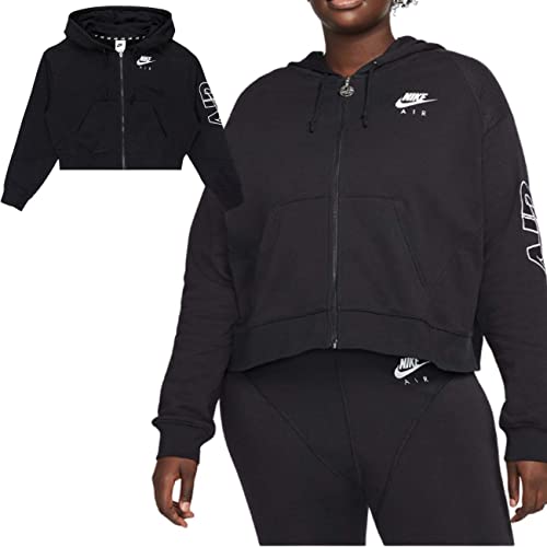 Nike Damen Kapuze mit durchgehendem Reißverschluss Sweatshirt, Schwarz, XS von Nike