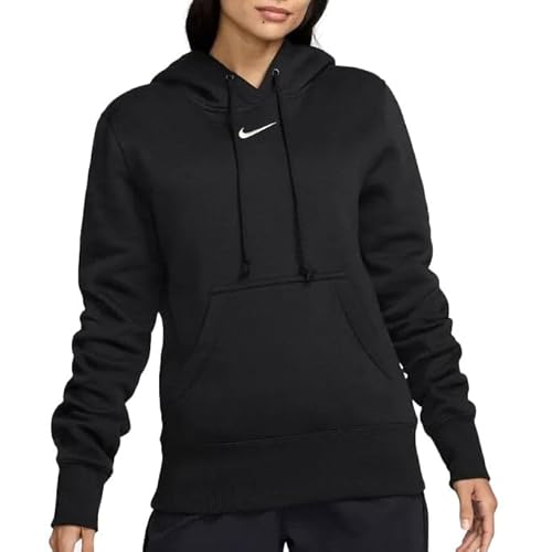 Nike Damen Phnx Fleece Std Po H Kapuzenpullover, Black/Sail, S von Nike