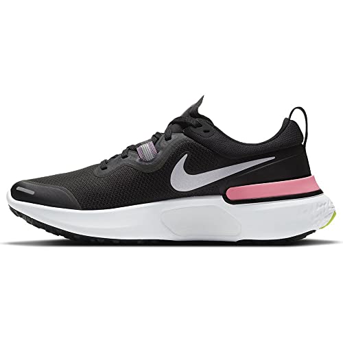 Nike Damen React Miler Running Shoe, Black/Metallic Silver-Violet Dust-Sunset Pulse-Cyber-Photon Dust, 40 EU von Nike