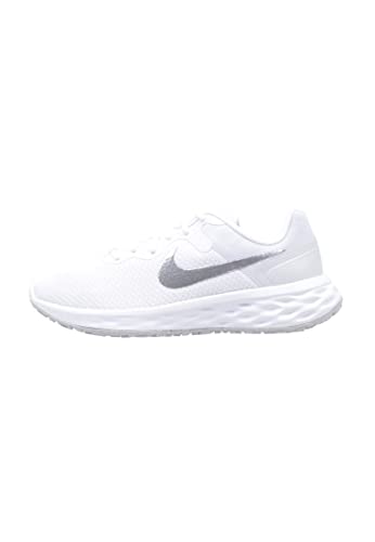 Nike Damen Revolution 6 Nn Laufschuh, White/Metallic Silver-Pure Pla, 39 EU von Nike