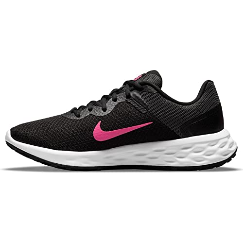 Nike Damen Revolution 6 Road Running Shoe, Black/Hyper Pink-Iron Grey, 36 EU von Nike