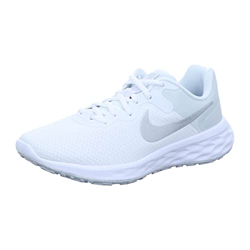 Nike Damen Revolution 6 Nn Laufschuh, White/Metallic Silver-Pure Pla, 39 EU von Nike