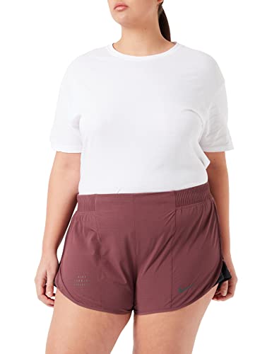 Nike Damen Run Dvn Tempo Lx Shorts, Dark Wine/Black/Black, M von Nike