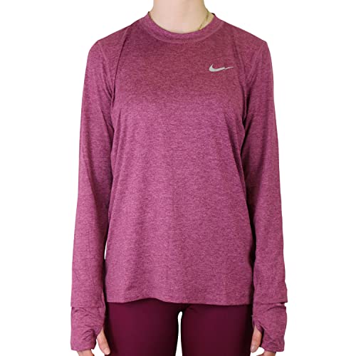 Nike Damen DF Element T-Shirt, Sangria/Light Bordeaux/Reflect, XL von Nike