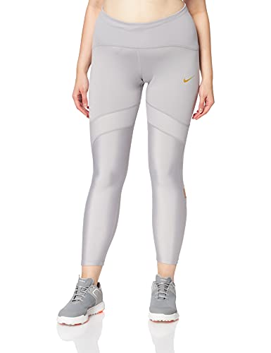 Nike Damen Speed 7_8 Glam Tight Hose, Grau (Atmosphere Grey/Metallic Gold), (Herstellergröße: Small) von Nike