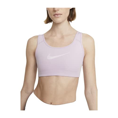 Nike Damen Swoosh Icon Clash Strappy BH, iced Lilac/Light Violet, L von Nike