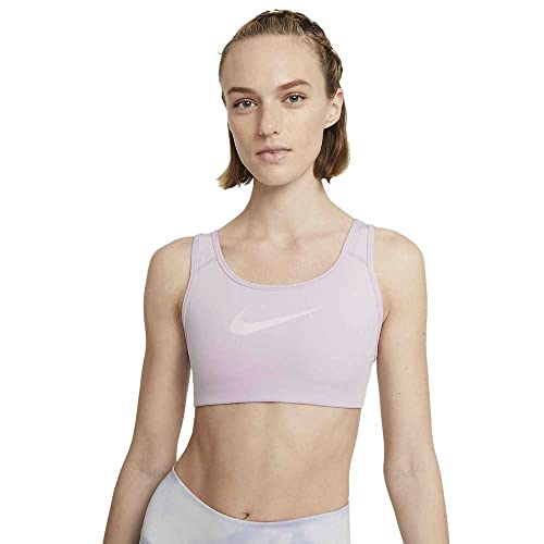 Nike Damen Swoosh Icon Clash Strappy BH, iced Lilac/Light Violet, M von Nike