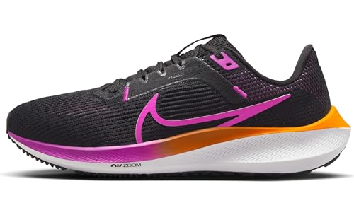 Nike Damen W Air Zoom Pegasus 40 Laufschuhe, Black/Hyper Violet-Laser Orange-White, 38 EU von Nike