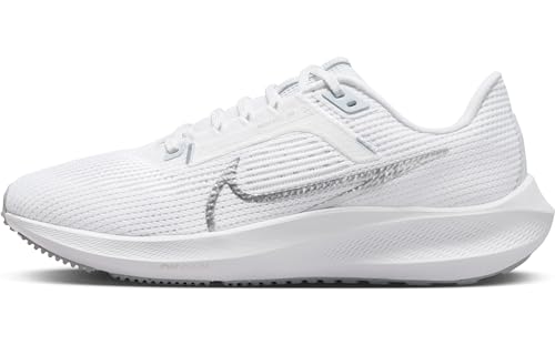 Nike Damen W Air Zoom Pegasus 40 Sneaker, White Metallic Silver Pure Platinum, 41 EU von Nike