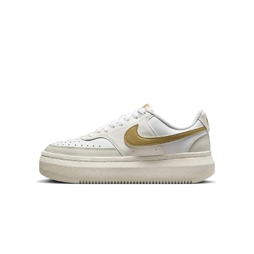 Nike Damen W Court Vision Alta Low Top Schuhe, White/Metallic Gold-Light Bone-Sail, 36.5 EU von Nike