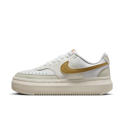 Nike Damen W Court Vision Alta Low Top Schuhe, White/Metallic Gold-Light Bone-Sail, 38.5 EU von Nike