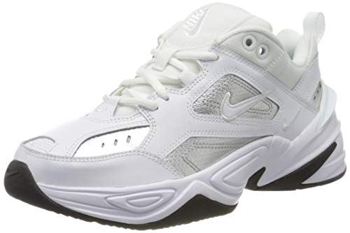 Nike Damen W M2k Tekno ESS Leichtathletikschuhe, Mehrfarbig (White/White/Metallic Silver/Black 100), 40.5 EU von Nike
