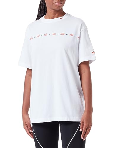 Nike Damen W NSW Bf Swoosh Ssnl T-Shirt, Weiß, M Nike Damen W NSW Bf Swoosh Ssnl T-Shirt, Weiß, M von Nike